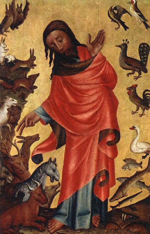 Creation of the Animals, panel from Grabow Altarpiece st, MASTER Bertram